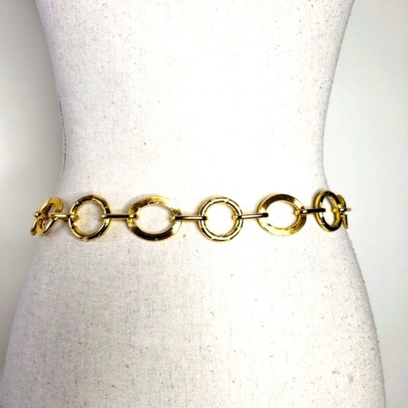 Gold Tone Loop Chain Decorative Belt OS - Picture 5 of 6